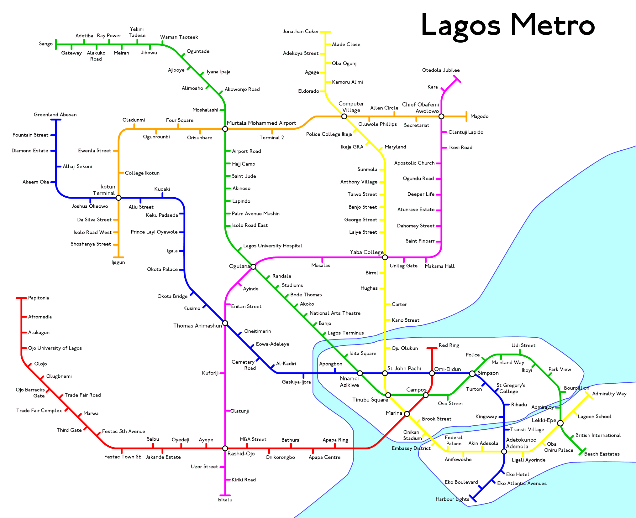 Fantasy Lagos Metro Map 1
